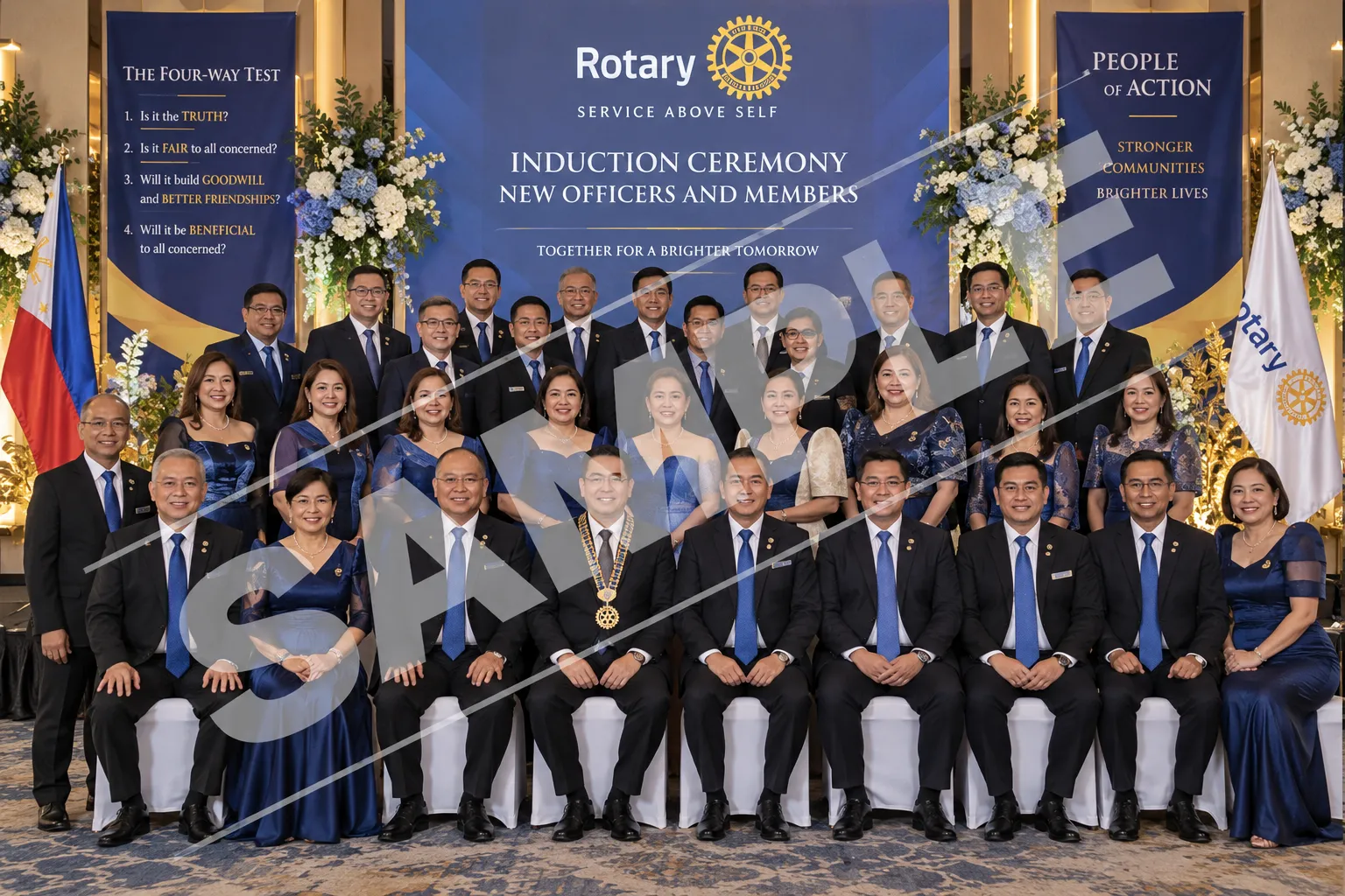 Members of the club during the RCMC induction ceremony